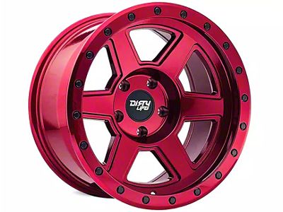 Dirty Life Compound Crimson Candy Red Wheel; 19x10 (18-24 Jeep Wrangler JL)