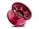 Dirty Life Compound Crimson Candy Red Wheel; 18x9 (07-18 Jeep Wrangler JK)