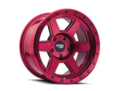 Dirty Life Compound Crimson Candy Red Wheel; 22x10 (07-18 Jeep Wrangler JK)