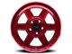 Dirty Life Compound Crimson Candy Red Wheel; 22x10 (18-24 Jeep Wrangler JL)