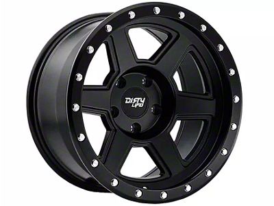 Dirty Life Compound Matte Black Wheel; 17x9 (18-24 Jeep Wrangler JL)