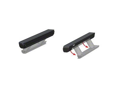 ActionTrac Powered Running Boards without Mounting Brackets; Carbide Black (18-24 Jeep Wrangler JL 2-Door)