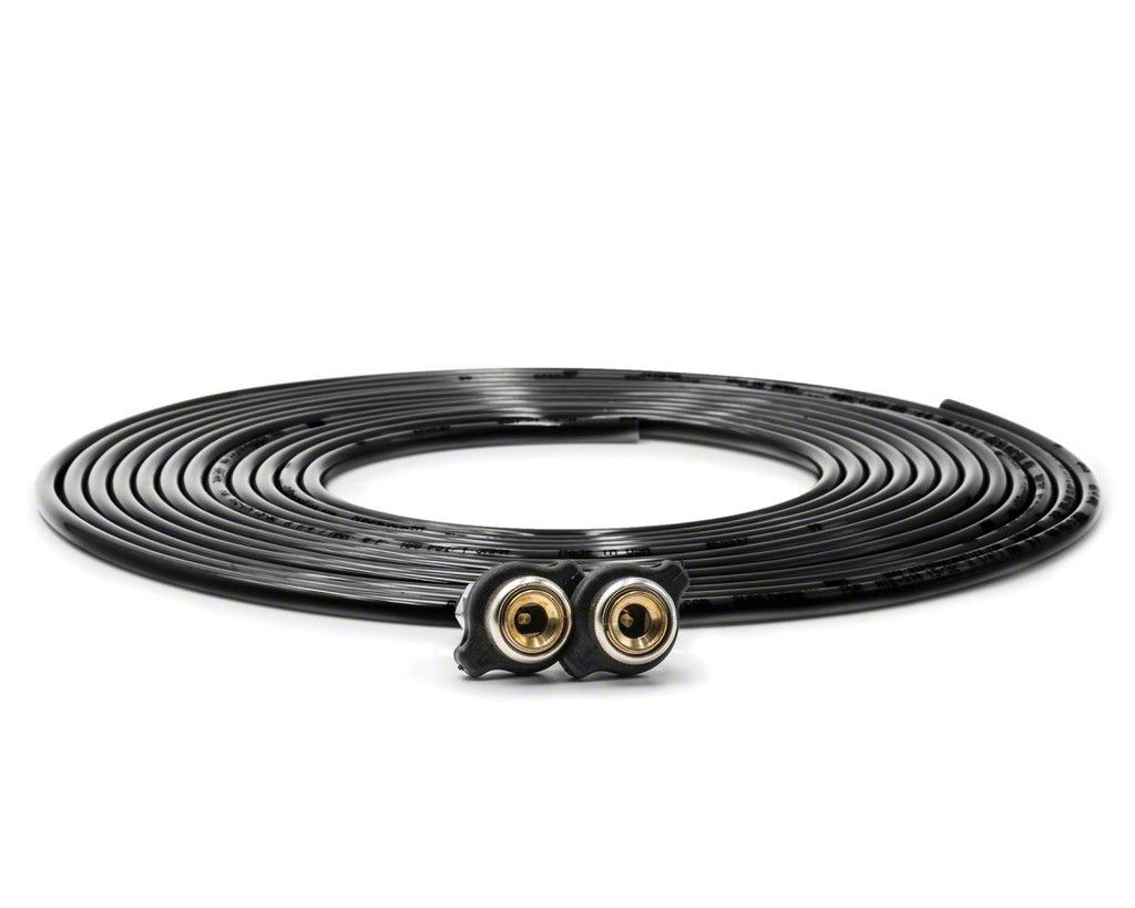 Up Down Air Replacement Tire Whip Hose Kit with 2 Quick Release Chucks; 288-Inch; Black
