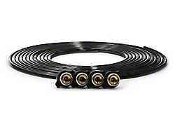 Up Down Air Replacement Tire Whip Hose Kit with 4 Quick Release Chucks; 240-Inch; Black