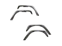 Motobilt 4-Inch Crusher Series Fender Flares; Bare Steel (07-18 Jeep Wrangler JK)
