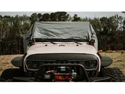 Trail Gear Oasis Trail Cover; Grey (76-23 Jeep CJ7, Wrangler YJ, TJ, JK & JL w/o One Touch Power Top)