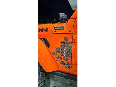 EGR VSL Vehicle Side Lights; Punk'n Orange (18-24 Jeep Wrangler JL, Excluding 4xe & Rubicon 392)