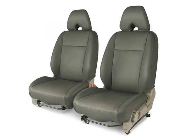 Covercraft Precision Fit Seat Covers Leatherette Custom Front Row Seat Covers; Medium Gray (03-06 Jeep Wrangler TJ)