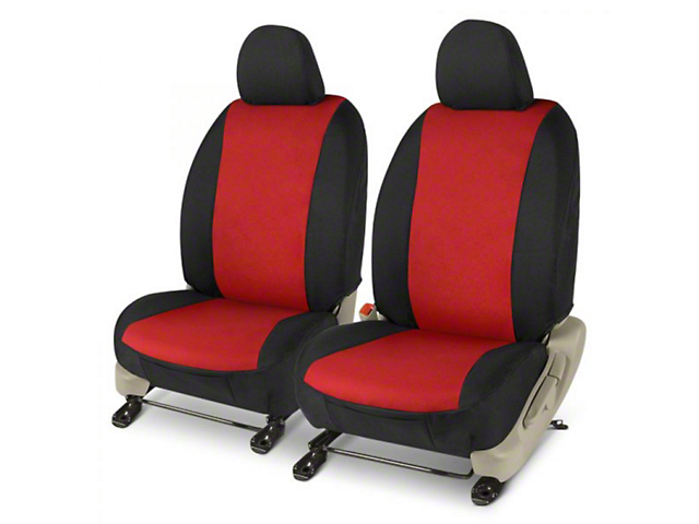 Covercraft Precision Fit Seat Covers Endura Custom Front Row Seat Covers; Red/Black (97-02 Jeep Wrangler TJ)