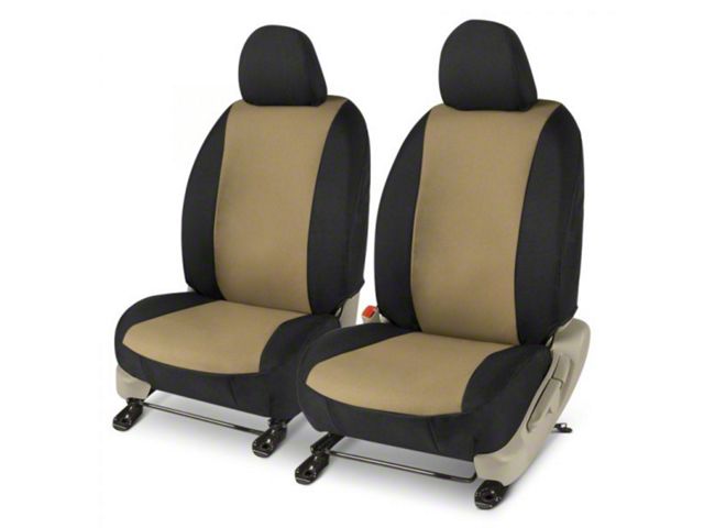 Covercraft Precision Fit Seat Covers Endura Custom Front Row Seat Covers; Tan/Black (93-95 Jeep Wrangler YJ)
