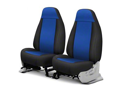 Covercraft Precision Fit Seat Covers Endura Custom Front Row Seat Covers; Blue/Black (79-91 Jeep CJ7 & Wrangler YJ)