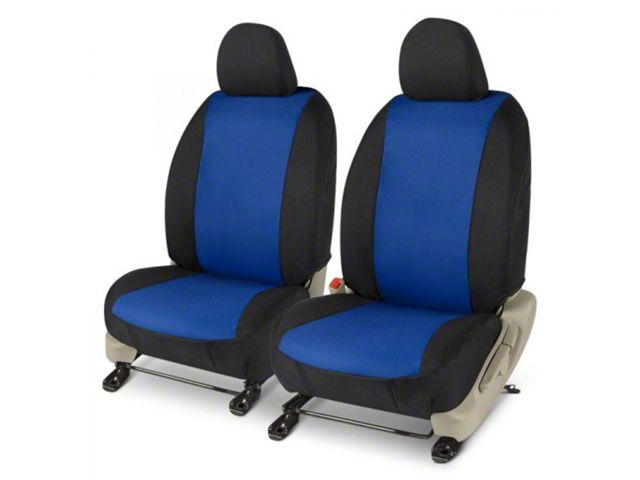 Covercraft Precision Fit Seat Covers Endura Custom Front Row Seat Covers; Blue/Black (13-18 Jeep Wrangler JK 2-Door)
