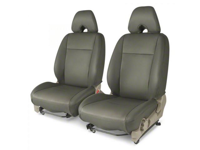 Covercraft Precision Fit Seat Covers Leatherette Custom Front Row Seat Covers; Medium Gray (11-12 Jeep Wrangler JK 4-Door)