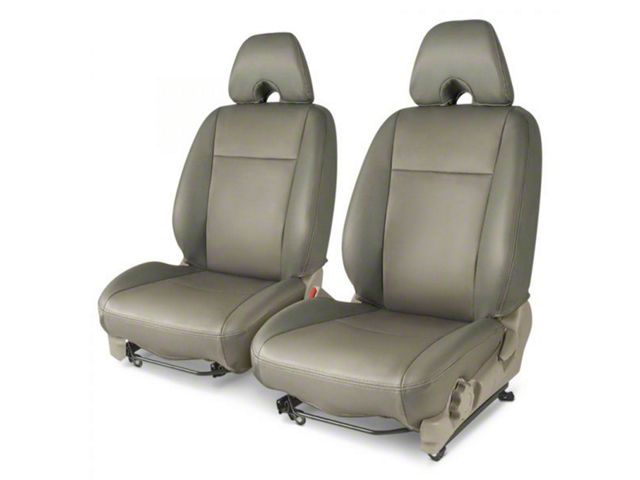 Covercraft Precision Fit Seat Covers Leatherette Custom Front Row Seat Covers; Light Gray (07-10 Jeep Wrangler JK 4-Door)