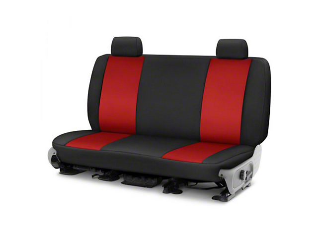 Covercraft Precision Fit Seat Covers Endura Custom Second Row Seat Cover; Red/Black (03-06 Jeep Wrangler TJ)