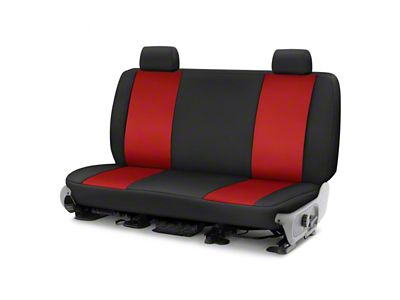 Covercraft Precision Fit Seat Covers Endura Custom Second Row Seat Cover; Red/Black (79-91 Jeep CJ7 & Wrangler YJ)