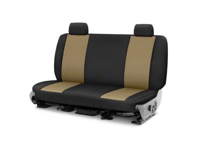 Covercraft Precision Fit Seat Covers Endura Custom Second Row Seat Cover; Tan/Black (18-24 Jeep Wrangler JL 2-Door)