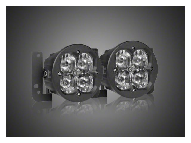 Concept Series 3-Inch Round LED Fog Lights; Driving Beam (18-24 Jeep Wrangler JL Rubicon & Sahara w/ Plastic Bumper)