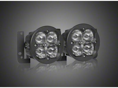 Concept Series 3-Inch Round LED Fog Lights; Driving Beam (14-17 Jeep Cherokee KL)