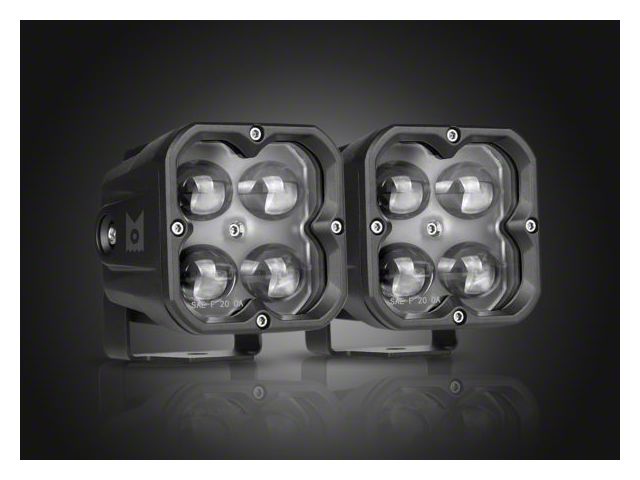 Concept Series 3-Inch Cube LED Pod Lights; Fog Beam (Universal; Some Adaptation May Be Required)