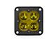 Concept Series 3-Inch Flush Mount Yellow Cube LED Pod Lights; Fog Beam (Universal; Some Adaptation May Be Required)