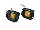 FCKLightBars Dual Purpose Chase Flush Mount 3-Inch LED Light Pods; Amber/White (Universal; Some Adaptation May Be Required)