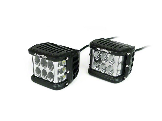 FCKLightBars Side Liner 3x4-Inch LED Light Pods; Wide Spread Beam (Universal; Some Adaptation May Be Required)