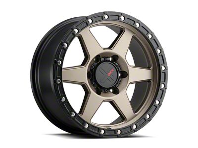 DX4 Wheels Recon Matte Bronze with Black Ring 5-Lug Wheel; 15x8; -19mm Offset (05-15 Tacoma)
