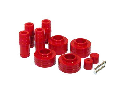 1-1/2-Inch Lift Isolator Kit with Extended Bump Stops; Red (97-06 Jeep Wrangler TJ)