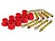 Front and Rear Main Spring Eye Bushing Kit; Red (76-86 Jeep CJ7)