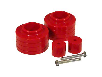 Front Coil Spring Isolator Kit; 1-1/2-Inch; Red (97-06 Jeep Wrangler TJ)