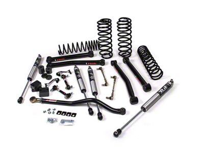 JKS Manufacturing 2.50-Inch J-Konnect Standard Rate Coil Suspension Lift Kit with FOX 2.5 IFP Performance Series Shocks (18-24 Jeep Wrangler JL 4-Door, Excluding 4xe & Rubicon 392)