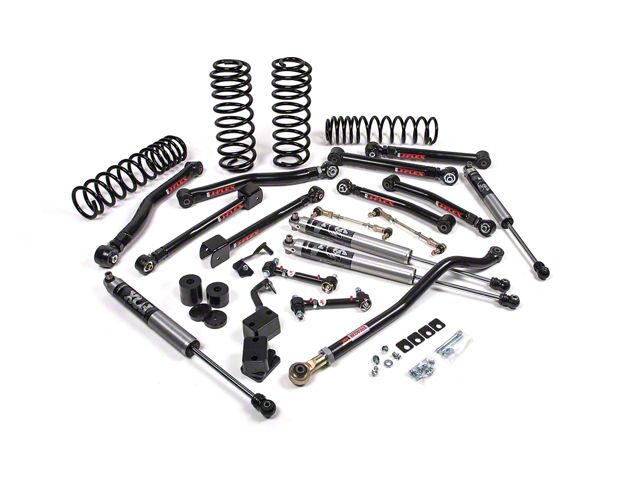 JKS Manufacturing 3.50-Inch J-Krawl Heavy Duty Rate Coil Suspension Lift Kit with FOX 2.5 IFP Performance Series Shocks (18-24 Jeep Wrangler JL 4-Door, Excluding 4xe & Rubicon 392)