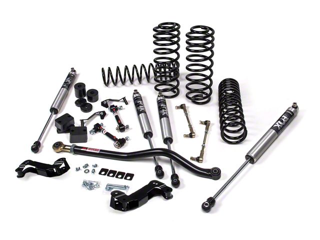 JKS Manufacturing 2.50-Inch J-Kontrol Heavy Duty Rate Coil Suspension Lift Kit with FOX 2.5 IFP Performance Series Shocks (18-24 Jeep Wrangler JL 4-Door, Excluding 4xe & Rubicon 392)