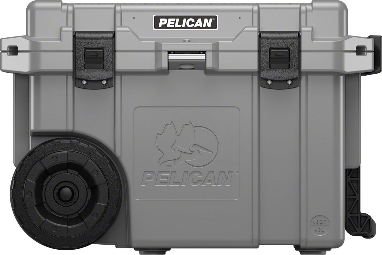 Elite Wheeled Cooler; 45-Quart; Dark Gray