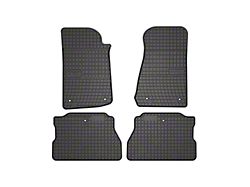 OMAC All Weather Rubber Front and Rear Floor Liners; Black (18-23 Jeep Wrangler JL Rubicon 4-Door, Excluding 4xe)