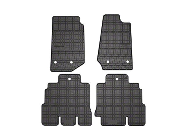 OMAC All Weather Rubber Front and Rear Floor Liners; Black (18-24 Jeep Wrangler JL 4-Door, Excluding 4xe & Rubicon)