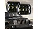 7x6-Inch LED Headlights with DRL; Black Housing; Clear Lens (84-01 Jeep Cherokee XJ)