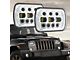 7x6-Inch LED Headlights with DRL; Chrome Housing; Clear Lens (84-01 Jeep Cherokee XJ)