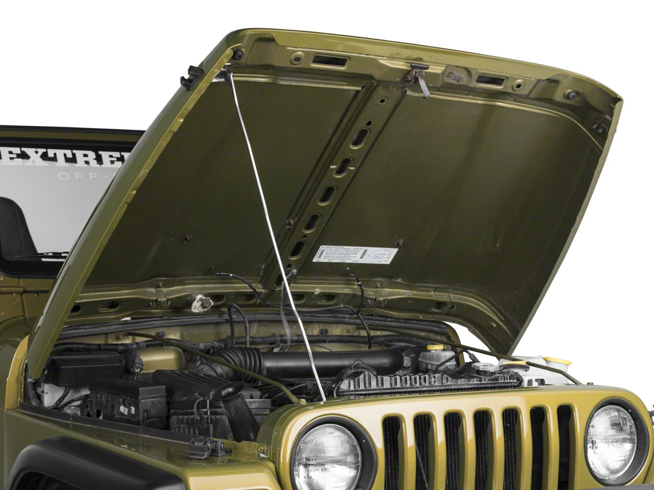 Jeep wrangler hood on sale prop rod clip