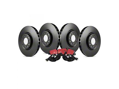 EBC Brakes Stage 20 Ultimax Brake Rotor and Pad Kit; Front and Rear (07-18 Jeep Wrangler JK w/ 302mm Front Rotors)