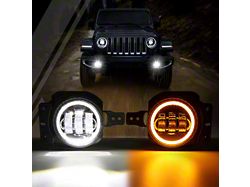 4-Inch LED Fog Lights with DRL and Amber Turn Signal (18-23 Jeep Wrangler JL)
