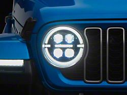 AlphaRex NOVA-Series LED Projector Headlights; Alpha Black Housing; Clear Lens (20-23 Jeep Gladiator JT)