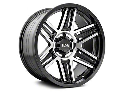 ION Wheels TYPE 147 Black Machined Wheel; 17x9 (07-18 Jeep Wrangler JK)