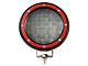 Modular Grille Guard with 5.30-Inch Red Round Flood LED Lights; Black (07-18 Jeep Wrangler JK)