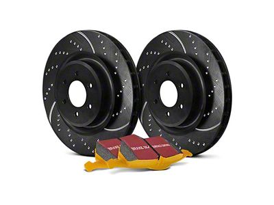 EBC Brakes Stage 5 Yellowstuff Brake Rotor and Pad Kit; Front (90-98 Jeep Wrangler YJ & TJ; 1999 Jeep Wrangler TJ w/ 3-1/4-Inch Composite Rotors)