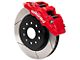 Wilwood AERO6-DM Front Big Brake Kit with 13.38-Inch Slotted Rotors; Red Calipers (18-24 Jeep Wrangler JL)