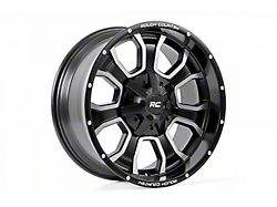 Rough Country One-Piece Series 93 Gloss Black Machined Wheel; 20x10 (84-01 Jeep Cherokee XJ)