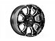 Rough Country 93 Series Gloss Black Machined Wheel; 20x9 (87-95 Jeep Wrangler YJ)