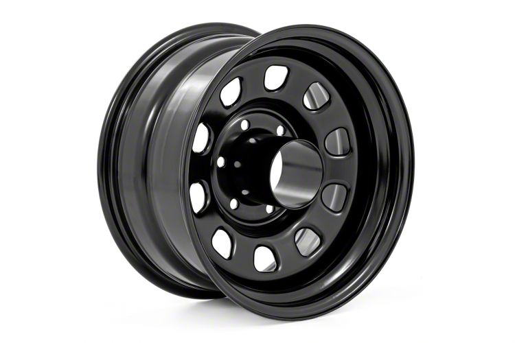 Rough Country Jeep Cherokee Steel Gloss Black Wheel; 15x8 RC158545 (84